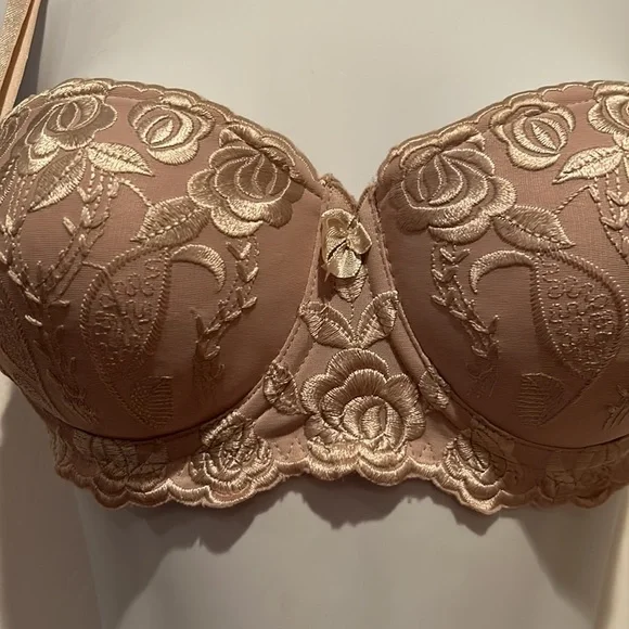 Maidenform Light Tan Underwire Bra and Thong Pantie Set - Picture 4 of 8